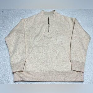 Flint and Tinder Pullover Mens Medium Sherpa Lined Quarter Zip Sweatshirt CLEAN